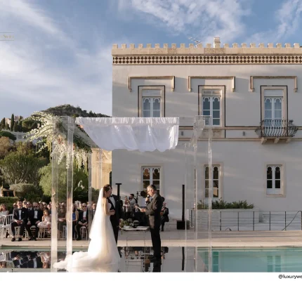 jødisk_seremoni_i_taormina_rabbiner Chuppah ved sjøen i et luksuriøst jødisk bryllup i Taormina Villa Mon Repos